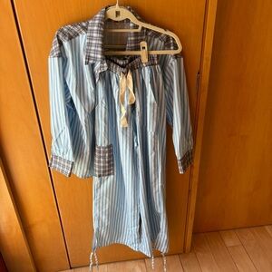 *NEVER WORN* Blue Striped Pajama Set